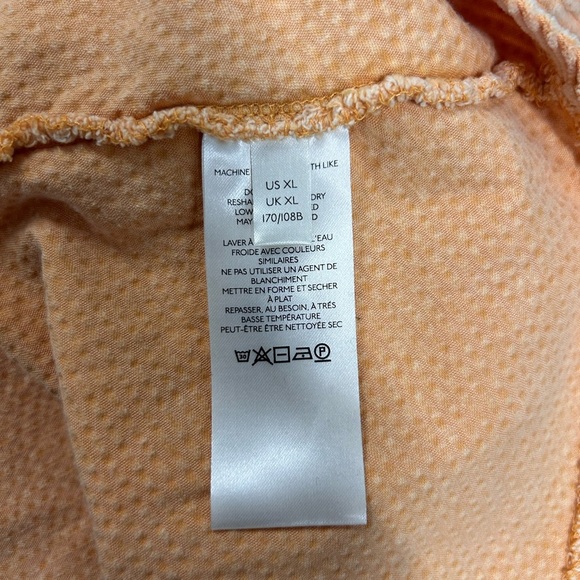 Free People Moon Flower Mini Dress Corduroy Pale Yellow Orange Puff Sleeve - Picture 11 of 13